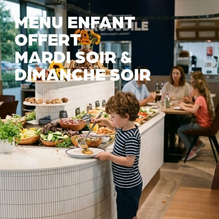 Menu enfant offert le mardi soir et le dimanche soir